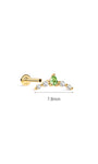 Joias kosiner Gem Garden Peridot Arc Flatback em ouro maciço 14K