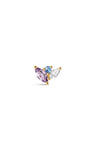 Kosiner Schmuck Gem Garden Amethyst Trio Flatback Ohrstecker aus 14K Massivgold