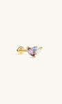 Kosiner Schmuck Gem Garden Amethyst Trio Flatback Ohrstecker aus 14K Massivgold