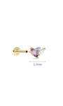 Kosiner Schmuck Gem Garden Amethyst Trio Flatback Ohrstecker aus 14K Massivgold