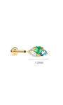 kosiner bijoux Gem Garden Trio Flatback en or massif 14 carats