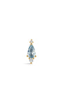 kosiner jewelry Gem Garden Blue Topaz Trio Flatback in 14K Solid Gold