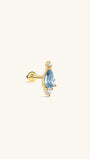 Gem Garden Blue Topaz Trio Flatback in 14K Solid Gold