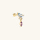 Gem Garden Blue Topaz Dangle Flatback in 14K Solid Gold