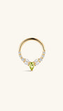 Gem Garden Peridot Crown Clicker in 14K Solid Gold