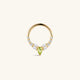 Gem Garden Peridot Crown Clicker in 14K Solid Gold