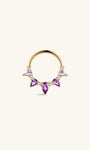 kosiner bijoux Gem Garden Améthyste Couronne Clicker en or massif 14 carats
