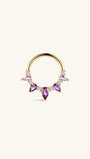 Gem Garden Amethyst Crown Clicker in 14K Solid Gold