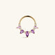 Gem Garden Amethyst Crown Clicker in 14K Solid Gold