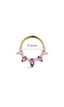 kosiner bijoux Gem Garden Améthyste Couronne Clicker en or massif 14 carats