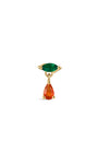 kosiner bijoux Gem Garden Agate Twist Drop Flatback en or massif 14 carats