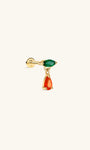 kosiner bijoux Gem Garden Agate Twist Drop Flatback en or massif 14 carats