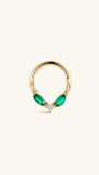 Gem Garden Green Agate Twist Clicker in 14K Solid Gold