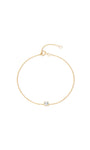 gioielli kosiner Bracciale in oro massiccio 14 carati con quattro artigli e pavé di zirconi