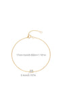 gioielli kosiner Bracciale in oro massiccio 14 carati con quattro artigli e pavé di zirconi