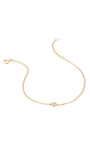 Kosiner-Schmuck 14-karätiges massives Gold-Zirkon-Armband mit einzelner Lünette