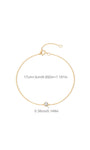 Kosiner-Schmuck 14-karätiges massives Gold-Zirkon-Armband mit einzelner Lünette