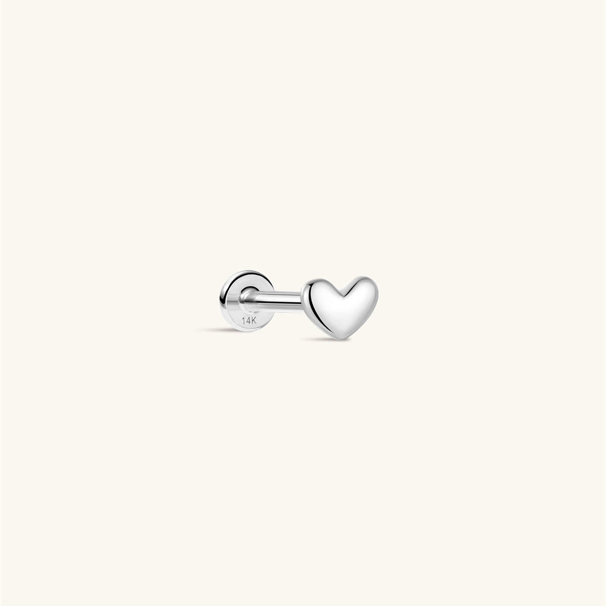 Clou de perçage d'oreille SweetHeart en or massif 14 carats