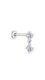 Kosiner 14K Solid Gold Mini Pendant Ear Piercing Stud