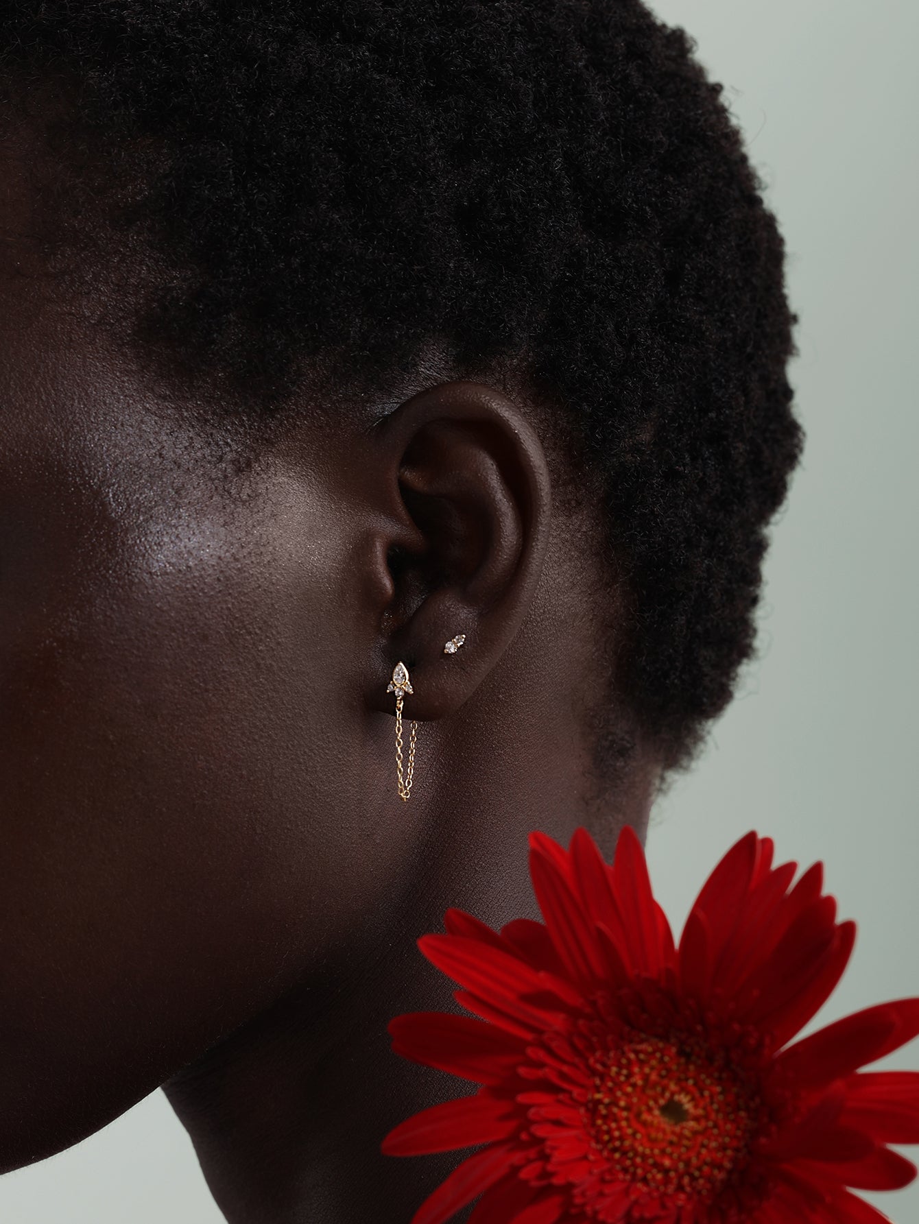 18K Gold Vermeil Flow Droplet Tassel Studs