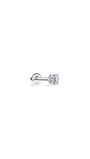 KOSINER 14K Solid Gold Minimalist 4MM Flat Back Stud