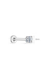 KOSINER 14K Solid Gold Minimalist 3MM Flat Back Stud