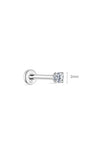 KOSINER 14K Solid Gold Minimalist 2MM Flat Back Stud