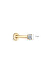 14K Solid Gold 2MM Classic Mini Ear Piercing Stud - Kosinerjewelry-1