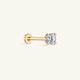 14K Solid Gold 2MM Classic Mini Ear Piercing Stud
