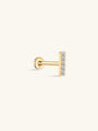 Kosiner 14K Solid Gold Bar Ear Piercing Stud