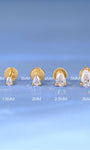 Kosiner Jewelry KOSINER 14K Solid Gold Pear Lab - Grown Diamond Flat Back Stud