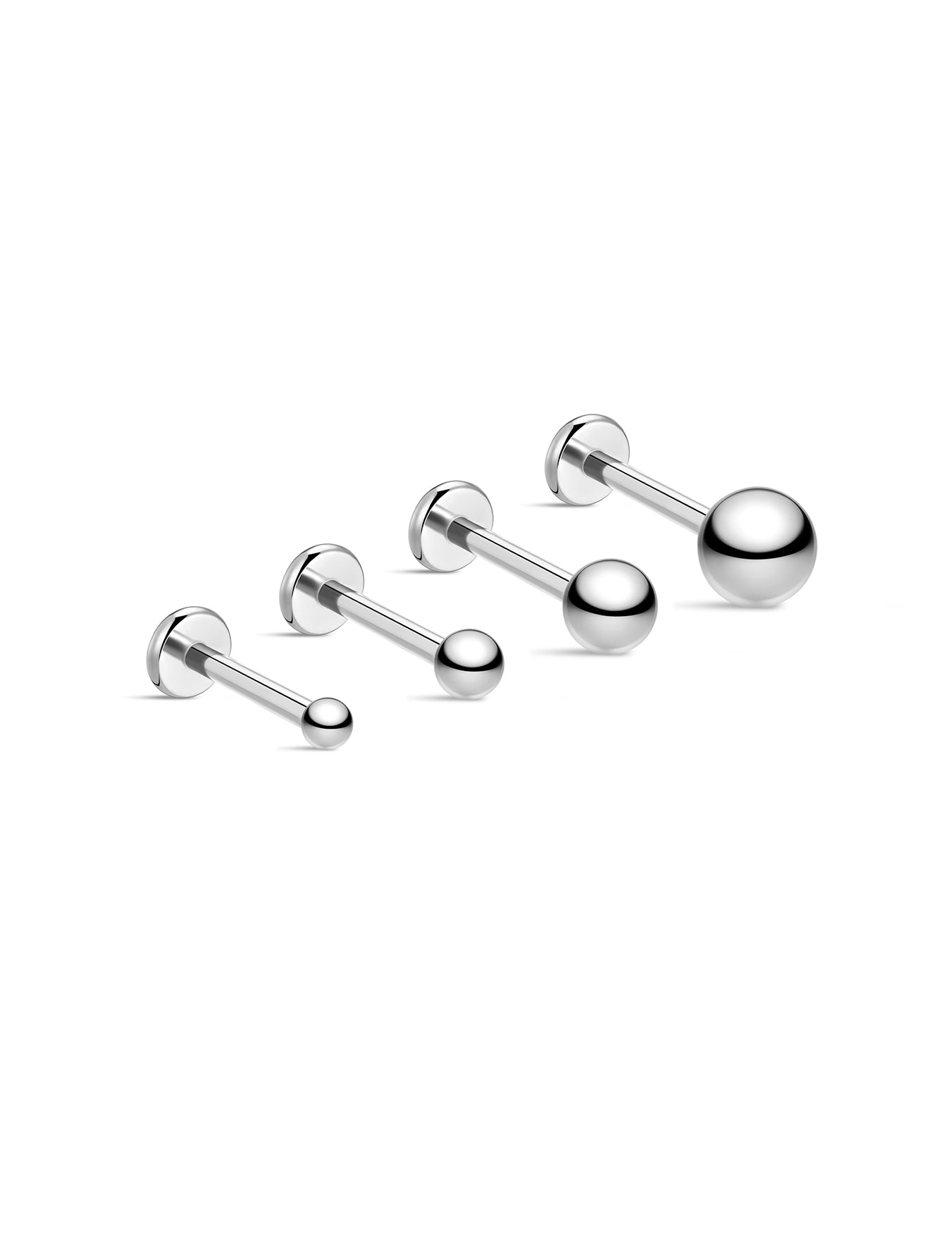 Titanium Ball Flatback Piercing Stud (Labret / Lip / Tongue)