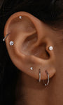 kosiner jewelry Titanium Ball Flatback Piercing Stud (Labret / Lip / Tongue)