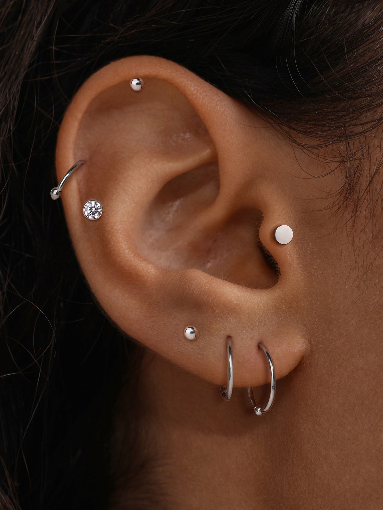 Titanium Ball Flatback Piercing Stud (Labret / Lip / Tongue)