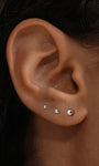 kosiner jewelry Titanium Ball Flatback Piercing Stud (Labret / Lip / Tongue)