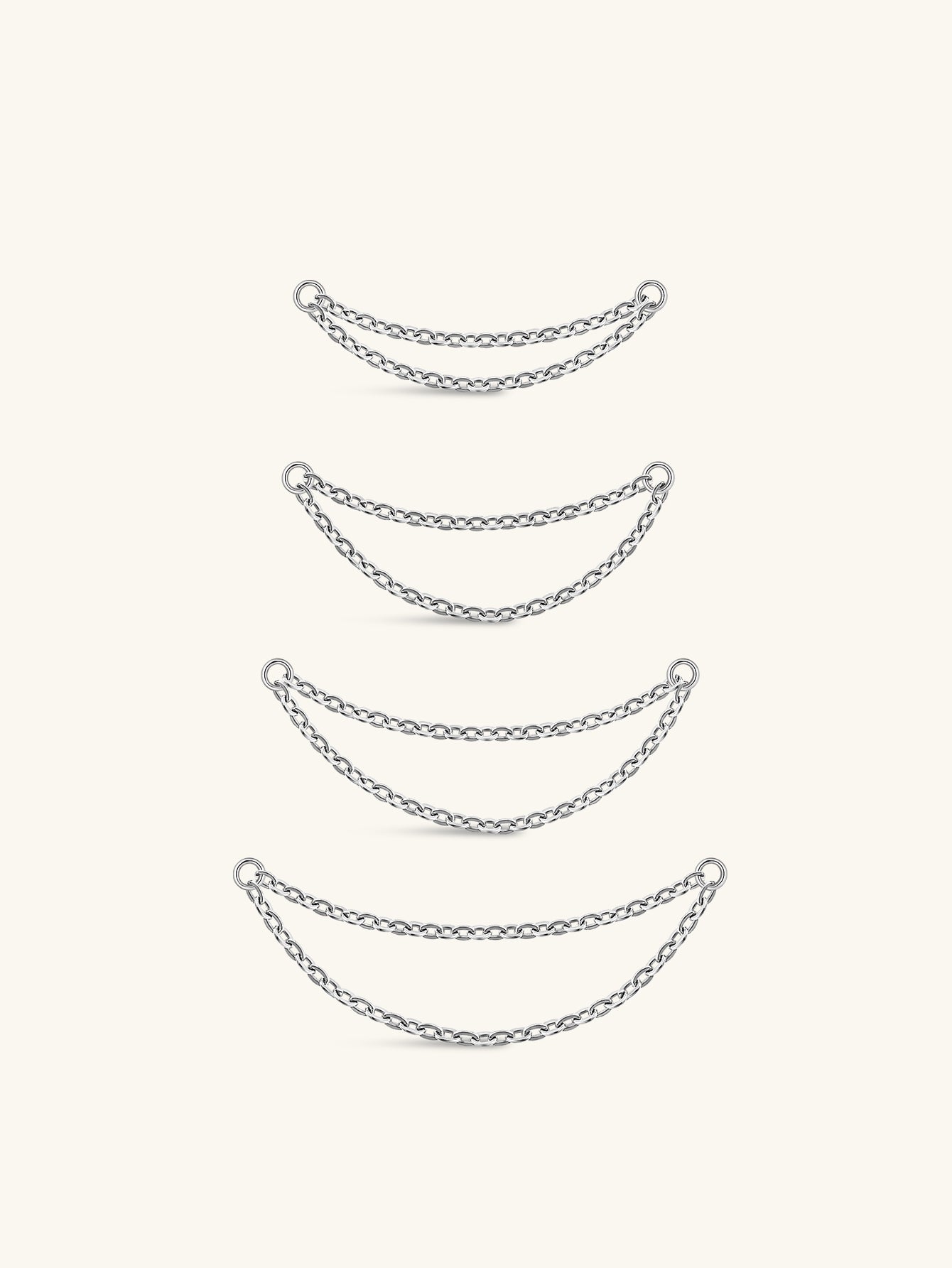 Corrente de piercing de gota única de titânio de grau de implante