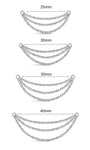 kosiner jewelry Implant - Grade Titanium Double Layer Drop Piercing Chain