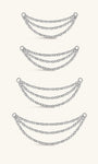 kosiner jewelry Implant - Grade Titanium Double Layer Drop Piercing Chain