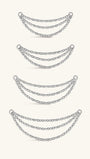 kosiner jewelry Implant - Grade Titanium Double Layer Drop Piercing Chain