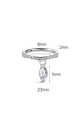 kosiner jewelry Implant - Grade Titanium Marquise CZ Drop Hoop