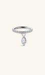 kosiner jewelry Implant - Grade Titanium Marquise CZ Drop Hoop