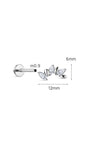 kosiner sieraden Implantaat - Kwaliteit Titanium Marquise CZ Flatback Stud