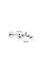 kosiner jewelry Implant - Grade Titanium Polished Leaf Flatback Stud