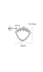 kosiner jewelry Implant - Grade Titanium CZ Piercing Chain Flatback Stud