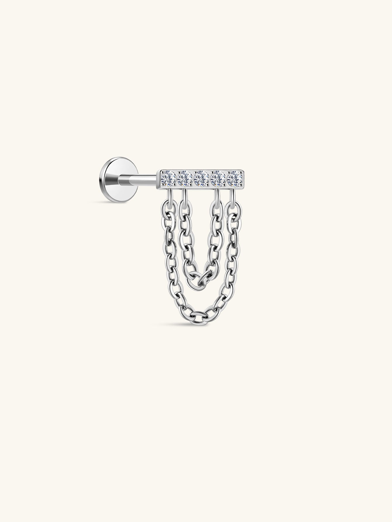 Chaîne de perçage en titane de qualité implantaire, clou à dos plat