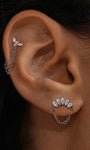 Kosiner Jewelry Impianto - Perno piatto con ala in titanio CZ di grado
