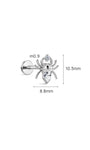kosiner jewelry Implant - Grade Titanium CZ Spider Flatback Stud