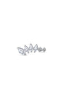 kosiner sieraden Implantaat - Kwaliteit Titanium CZ Marquise Cluster Flatback Stud