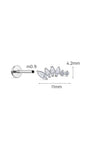 kosiner sieraden Implantaat - Kwaliteit Titanium CZ Marquise Cluster Flatback Stud