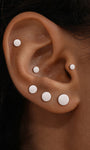 kosiner jewelry Titanium Flat Disc Flatback Piercing Stud (Labret / Lip /Tongue)